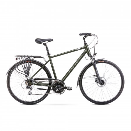 Bicicleta de Trekking/Oras pentru barbati Romet Wagant 4 Verde inchis/Grafit 2022