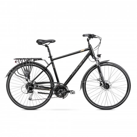 Bicicleta de Trekking/Oras pentru barbati Romet Wagant 6 Negru/Auriu 2022