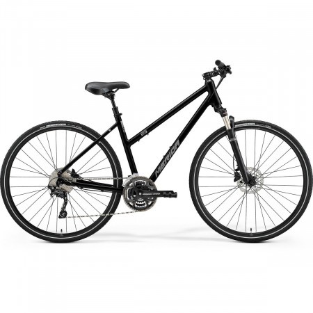 Bicicleta de trekking/oras pentru femei Merida Crossway 300 Lady Negru Lucios(Argintiu Mat) 2021