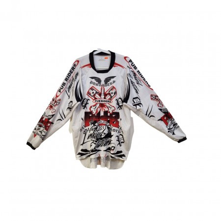 Bluza sport Doltcini Downhill Alb/Negru/Rosu marimea L