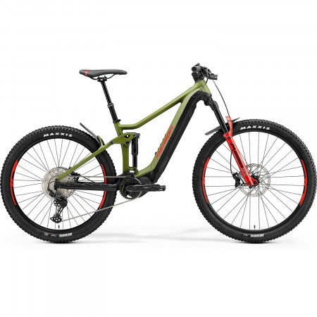 Bicicleta Electrica MTB Merida eOne-Forty 500 Verde/Negru/Rosu 2023