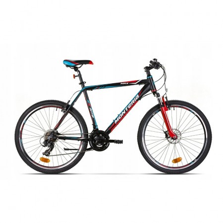Bicicleta de munte Romet Monteria MRX Disc Negru/Rosu/Albastru