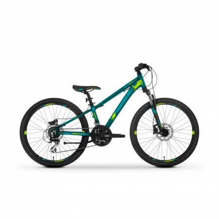 Bicicleta de munte pentru copii Tabou Badboy 24 2.0 Turcoaz/Verde Lime 2022