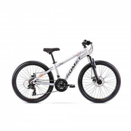 Bicicleta pentru copii Romet Rambler Dirt 24 marimea S/12 Gri/Portocaliu 2022