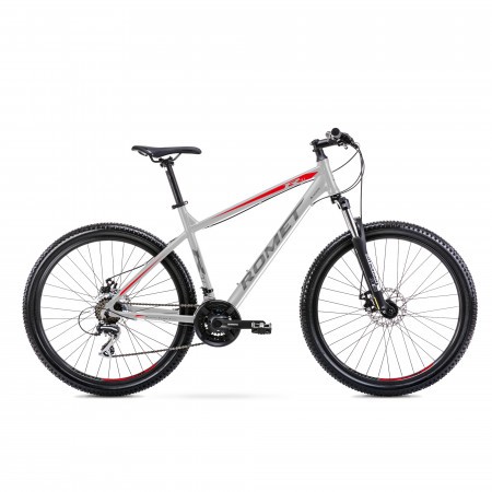 Bicicleta de munte pentru barbati Romet Rambler R7.1 Argintiu/Rosu/Grafit 2022