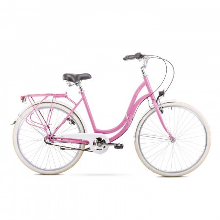 Bicicleta de oras pentru femei Romet Angel 26 3 Roz/Alb 2020