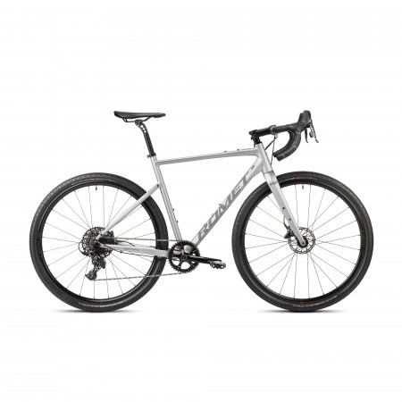 Bicicleta gravel unisex Romet Aspre 2.1 Argintiu/Rosu 2023