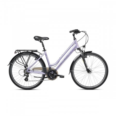 Bicicleta de trekking/oras pentru femei Romet Gazela 26 2 Violet/Alb 2023
