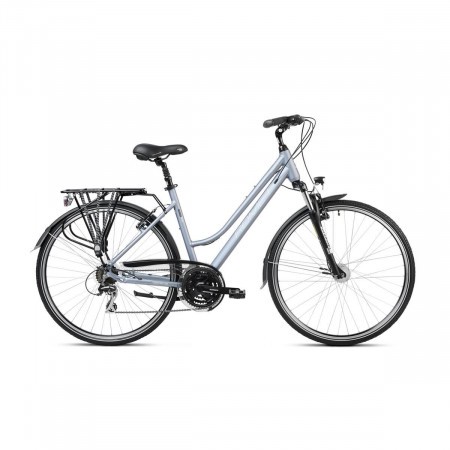 Bicicleta de trekking/oras pentru femei Romet Gazela 3 Gri/Argintiu 2023