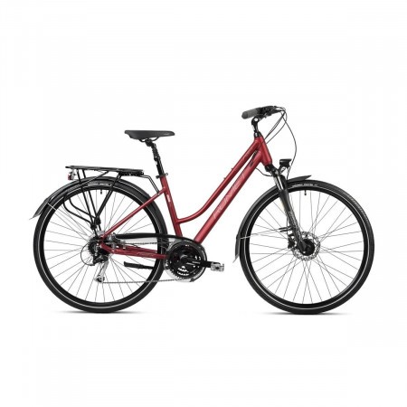 Bicicleta de trekking/oras pentru femei Romet Gazela 6 Visiniu/Roz 2023