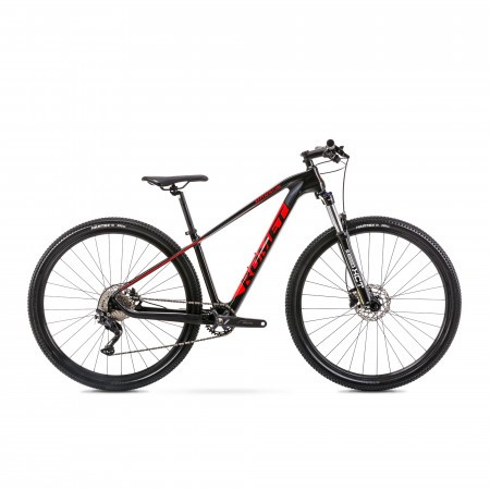 Bicicleta de munte cu cadru din Carbon Romet Monsun LTD Negru/Rosu 2022