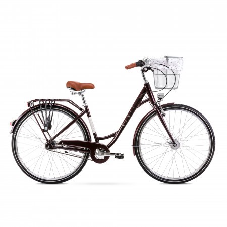 Bicicleta de oras pentru femei Romet Pop Art Lux Visiniu Mat 2023
