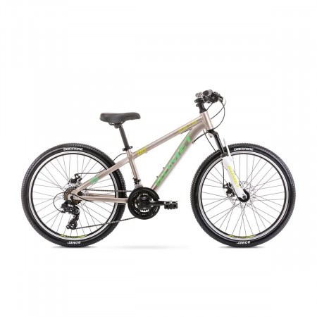 Bicicleta pentru copii Romet Rambler Dirt 24 S/12 Gri/Verde 2023