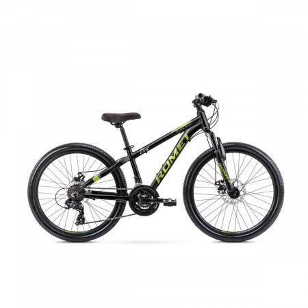 Bicicleta pentru copii Romet Rambler Dirt 24 S/12 Negru/Lime 2023