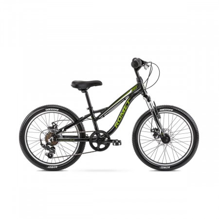 Bicicleta pentru copii Romet Rambler Fit 20 S/10 Negru/Verde 2023