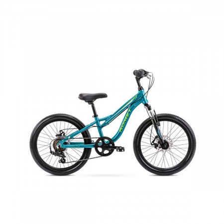 Bicicleta pentru copii Romet Rambler Fit 20 S/10 Turcoaz/Lime 2023