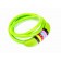 Antifurt cablu spiralat cu cifru Romet SL602 10x1000mm Verde - imag 8