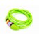 Antifurt cablu spiralat cu cifru Romet SL602 10x1000mm Verde - imag 7