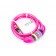 Antifurt cablu spiralat cu cifru Romet SL602 10x1000mm Roz - imag 6