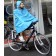 Pelerina ploaie simpla tip poncho pentru bicicleta Albastru